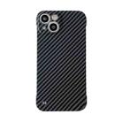 For iPhone 14 Carbon Fiber Texture PC Phone Case (Black) - 1