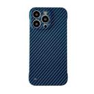 For iPhone 14 Plus Carbon Fiber Texture PC Phone Case (Royal Blue) - 1