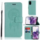 For Galaxy S20 Wind Chime Owl Embossing Pattern Horizontal Flip Leather Case, with Holder & Card Slots & Wallet(Green) - 1