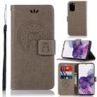 For Galaxy S20 Wind Chime Owl Embossing Pattern Horizontal Flip Leather Case, with Holder & Card Slots & Wallet(Grey) - 1