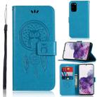 For Galaxy S20 Wind Chime Owl Embossing Pattern Horizontal Flip Leather Case, with Holder & Card Slots & Wallet(Blue) - 1