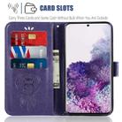For Galaxy S20 Wind Chime Owl Embossing Pattern Horizontal Flip Leather Case, with Holder & Card Slots & Wallet(Purple) - 7
