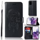 For Galaxy S20 Plus Wind Chime Owl Embossing Pattern Horizontal Flip Leather Case, with Holder & Card Slots & Wallet(Black) - 1