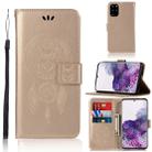 For Galaxy S20 Plus Wind Chime Owl Embossing Pattern Horizontal Flip Leather Case, with Holder & Card Slots & Wallet(Gold) - 1