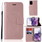 For Galaxy S20 Plus Wind Chime Owl Embossing Pattern Horizontal Flip Leather Case, with Holder & Card Slots & Wallet(Rose Gold) - 1