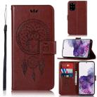 For Galaxy S20 Plus Wind Chime Owl Embossing Pattern Horizontal Flip Leather Case, with Holder & Card Slots & Wallet(Brown) - 1