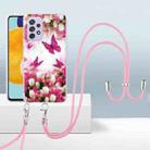 For Samsung Galaxy A23 4G / 5G 2.0mm Airbag Shockproof TPU Phone Case with Lanyard(Dancing Butterflies) - 1