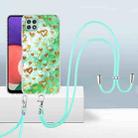 For Samsung Galaxy A22 5G 2.0mm Airbag Shockproof TPU Phone Case with Lanyard(Gold Heart) - 1