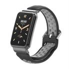 For Xiaomi Mi Band 7 Pro Silicone Metal Frame Watch Band(Black + Grey) - 1