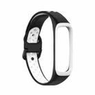 For Samsung Galaxy Fit 2 SM-R220 Two-color Silicone Watch Band(Grey White) - 1