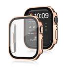 Life Waterproof 2 in 1 PC Frame + Tempered Glass Protective Case For Apple Watch Series 9 / 8 / 7 41mm(Rose Gold) - 1