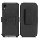 For iPhone XR Back Belt Clip Phone Case(Black) - 1