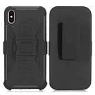 For iPhone XS Max Back Belt Clip Phone Case(Black) - 1