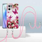 For OPPO Reno7 Pro 5G 2.0mm Airbag Shockproof TPU Phone Case with Lanyard(Dancing Butterflies) - 1