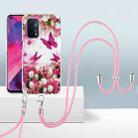 For OPPO A54 5G/A74 5G/A93 5G 2.0mm Airbag Shockproof TPU Phone Case with Lanyard(Dancing Butterflies) - 1