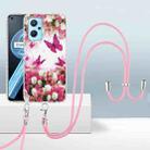 For Realme 9i/ OPPO A36/A76/A96 4G 2.0mm Airbag Shockproof TPU Phone Case with Lanyard(Dancing Butterflies) - 1