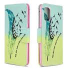 For Galaxy A41 Colored Drawing Pattern Horizontal Flip Leather Case with Holder & Card Slots & Wallet(Feather) - 1