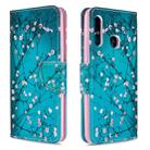 For Galaxy A70e Colored Drawing Pattern Horizontal Flip Leather Case with Holder & Card Slots & Wallet(Plum Blossom) - 1