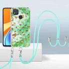 For Xiaomi Redmi 9C / 9 Indian 2.0mm Airbag Shockproof TPU Phone Case with Lanyard(Gold Heart) - 1