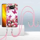 For Xiaomi Poco X3 NFC / X3 / X3 Pro 2.0mm Airbag Shockproof TPU Phone Case with Lanyard(Dancing Butterflies) - 1