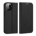 For iPhone 14 Pro Max DUX DUCIS Skin X2 Series Horizontal Flip Leather Phone Case (Black) - 1