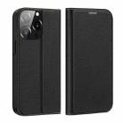 For iPhone 14 Pro DUX DUCIS Skin X2 Series Horizontal Flip Leather Phone Case(Black) - 1