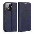 For iPhone 14 Pro DUX DUCIS Skin X2 Series Horizontal Flip Leather Phone Case(Blue) - 1