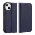 For iPhone 14 / 13 DUX DUCIS Skin X2 Series Horizontal Flip Leather Phone Case (Blue) - 1