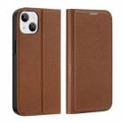 For iPhone 14 / 13 DUX DUCIS Skin X2 Series Horizontal Flip Leather Phone Case (Brown) - 1