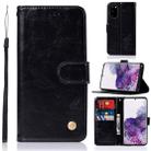 For Galaxy S20 Retro Texture Magnetic Horizontal Flip Leather Case with Holder & Card Slots & Wallet(Black) - 1