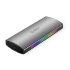 ORICO M2R2-G2-GY 10Gbps Multi-Color Glowing RGB Gaming Style M.2 NVMe SSD Enclosure(Grey) - 1