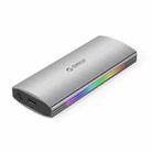 ORICO M2R2-G2-SV 10Gbps Multi-Color Glowing RGB Gaming Style M.2 NVMe SSD Enclosure(Silver) - 1