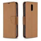 For Nokia 2.3 Pure Color Horizontal Flip PU Leather Case with Holder & Card Slots & Wallet & Lanyard(Brown) - 1