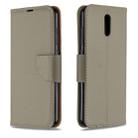 For Nokia 2.3 Pure Color Horizontal Flip PU Leather Case with Holder & Card Slots & Wallet & Lanyard(Grey) - 1