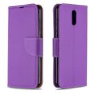 For Nokia 2.3 Pure Color Horizontal Flip PU Leather Case with Holder & Card Slots & Wallet & Lanyard(Purple) - 1