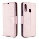 For Galaxy A70e Pure Color Horizontal Flip PU Leather Case with Holder & Card Slots & Wallet & Lanyard(Rose Gold) - 1