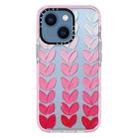 For iPhone 14 Doodle Colorful Lvoe TPU Phone Case (Pink) - 1