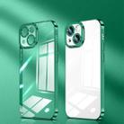 For iPhone 14 Pro Max Crystal Plated High Transparency Phone Case (Grass Green) - 1