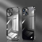 For iPhone 13 mini Crystal Plated High Transparency Phone Case (Black) - 1