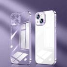 For iPhone 13 Pro Crystal Plated High Transparency Phone Case (Light Purple) - 1