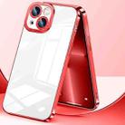 For iPhone 12 Pro Crystal Plated High Transparency Phone Case(Ruby Red) - 2