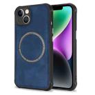 For iPhone 14 Lambskin Texture Magsafe Magnetic Phone Case (Blue) - 1