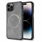 For iPhone 14 Pro Lambskin Texture Magsafe Magnetic Phone Case(Grey) - 1