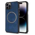 For iPhone 14 Pro Lambskin Texture Magsafe Magnetic Phone Case(Blue) - 1