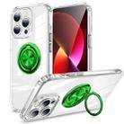 For iPhone 14 Plus Invisible Ring Transparent Phone Case (Green) - 1