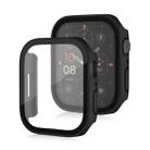 Life Waterproof Frosted 2 in 1 PC Frame + Tempered Glass Protective Case For Apple Watch Series 9 / 8 / 7 45mm(Black) - 1