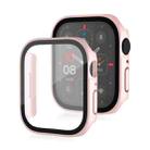 Life Waterproof Frosted 2 in 1 PC Frame + Tempered Glass Protective Case For Apple Watch Series 9 / 8 / 7 41mm(Rose Gold) - 1