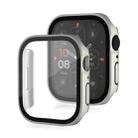 Life Waterproof Frosted 2 in 1 PC Frame + Tempered Glass Protective Case For Apple Watch Series 9 / 8 / 7 41mm(Silver) - 1