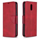 For Nokia 2.3 Retro Lambskin Texture Pure Color Horizontal Flip PU Leather Case with Holder & Card Slots & Wallet & Lanyard(Red) - 1