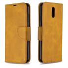 For Nokia 2.3 Retro Lambskin Texture Pure Color Horizontal Flip PU Leather Case with Holder & Card Slots & Wallet & Lanyard(Yellow) - 1